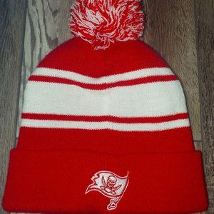 Tampa Bay Buccaneers NFL Bucs pompom embroidered beanie hat